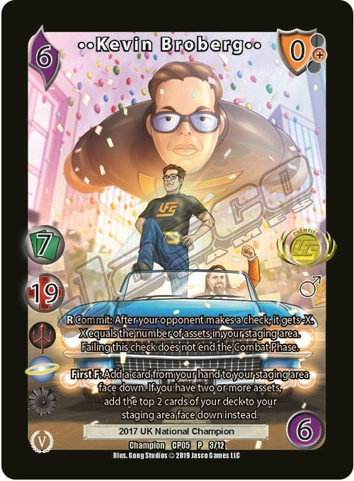 Image for Kevin Broberg (Champion Batch V Promo) (3) (UVSP) - UniVersus