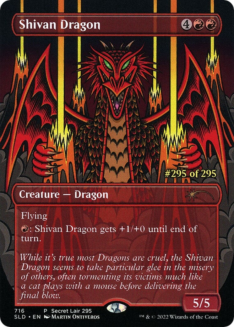 Image for Shivan Dragon (Serial Numbered) (716) - Magic: The Gathering