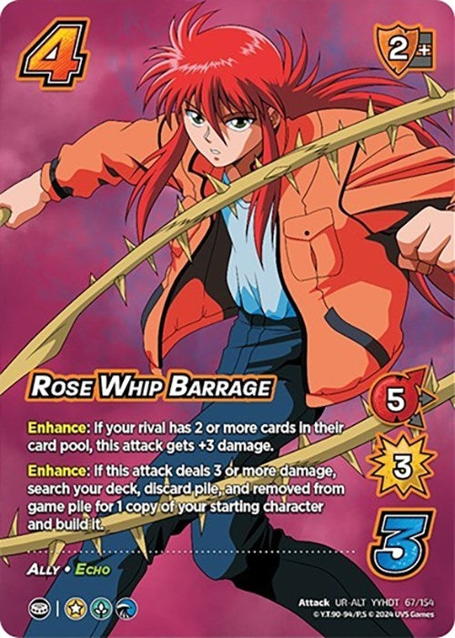 Image for Rose Whip Barrage (Alternate Art) (67/154) (YDT) - UniVersus