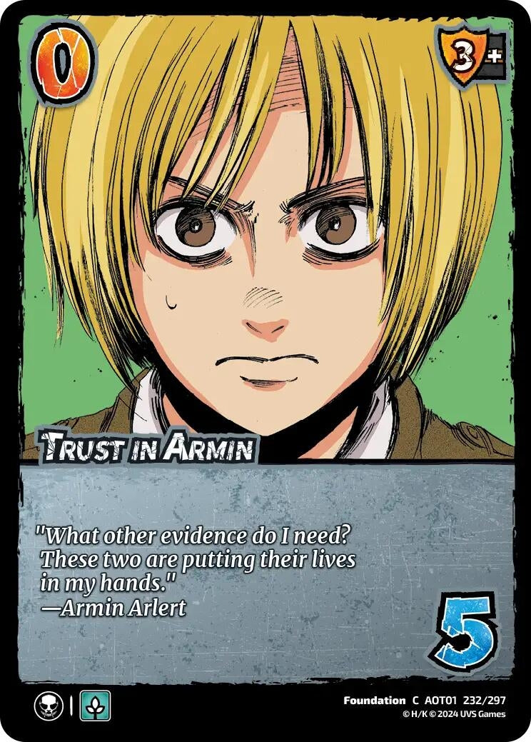 Image for Trust in Armin (232/297) (AOT1) - UniVersus