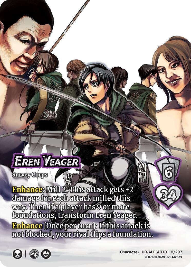 Image for Eren Yeager // Eren, Attack Titan (Alternate Art) (8/297) (AOT1) - UniVersus