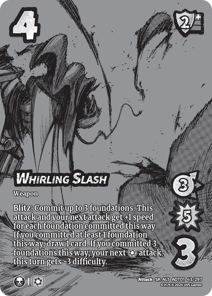 Image for Whirling Slash (Alternate Art) (43/297) (AOT1) - UniVersus