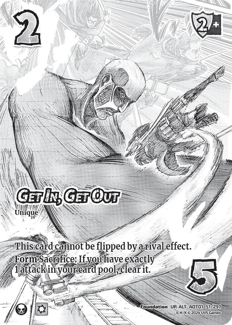 Image for Get In, Get Out (Alternate Art) (51/297) (AOT1) - UniVersus
