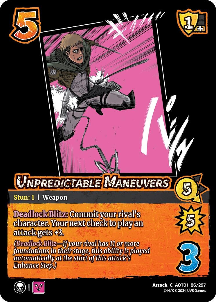 Image for Unpredictable Maneuvers (86/297) (AOT1) - UniVersus