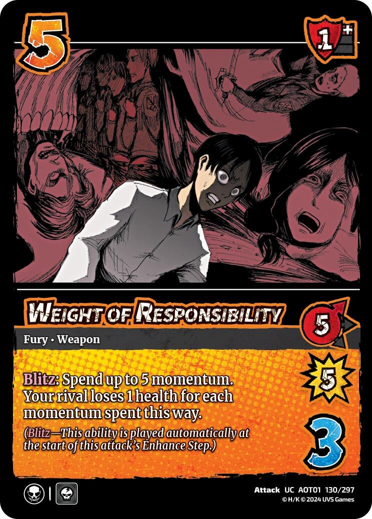 Image for Weight of Responsibility (130/297) (AOT1) - UniVersus
