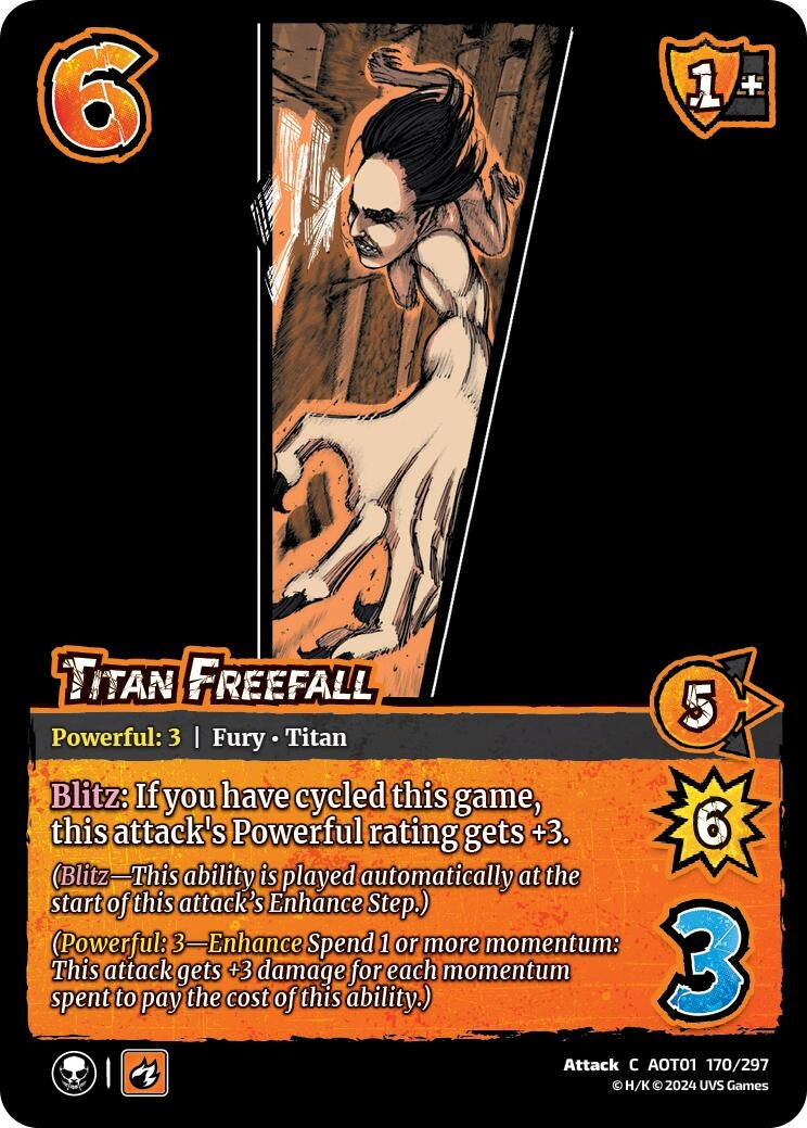 Image for Titan Freefall (170/297) (AOT1) - UniVersus