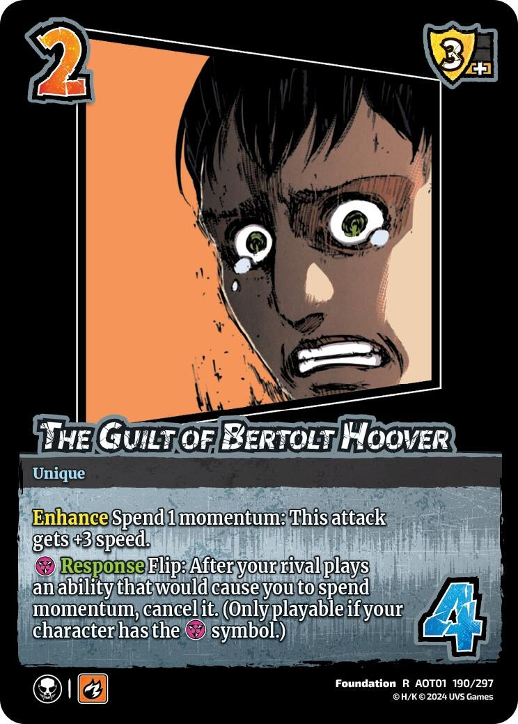 Image for The Guilt of Bertolt Hoover (190/297) (AOT1) - UniVersus