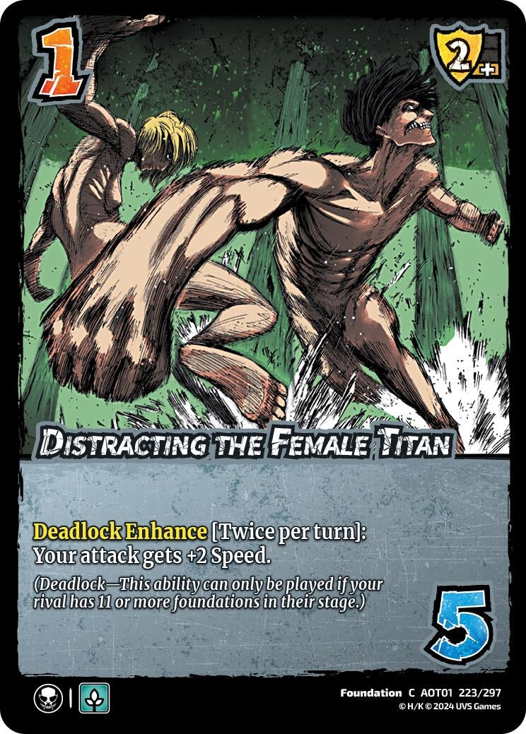 Image for Distracting the Female Titan (223/297) (AOT1) - UniVersus
