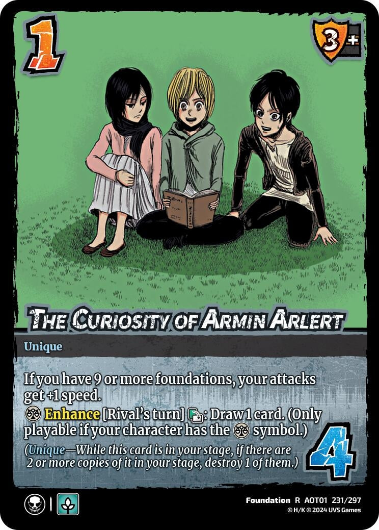 Image for The Curiosity of Armin Arlert (231/297) (AOT1) - UniVersus