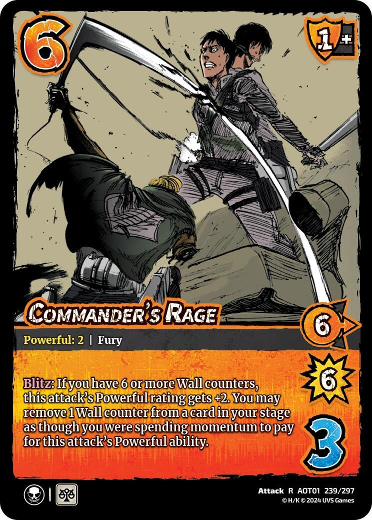 Image for Commander's Rage (239/297) (AOT1) - UniVersus