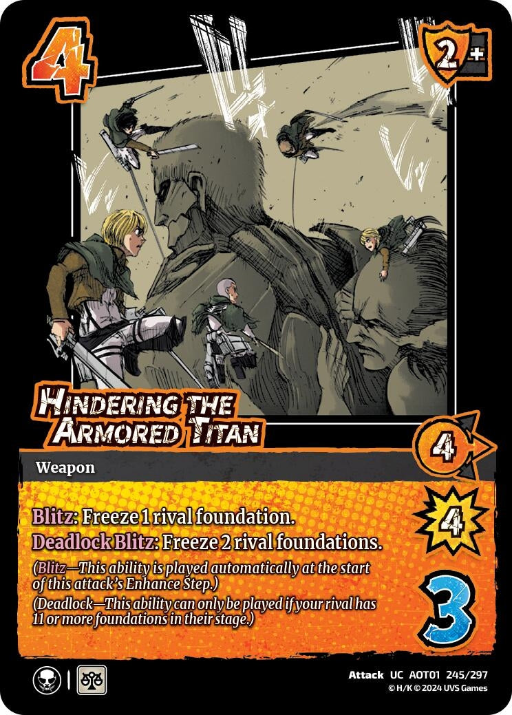 Image for Hindering the Armored Titan (245/297) (AOT1) - UniVersus