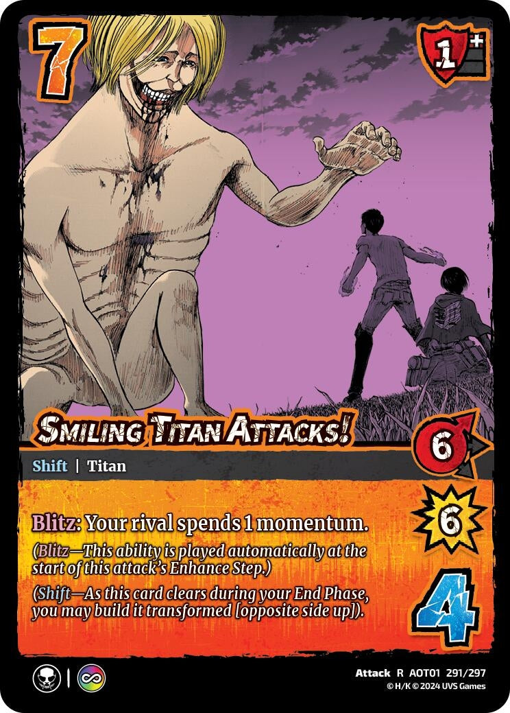 Image for Smiling Titan Attacks! // The Smiling Titan (291/297) (AOT1) - UniVersus