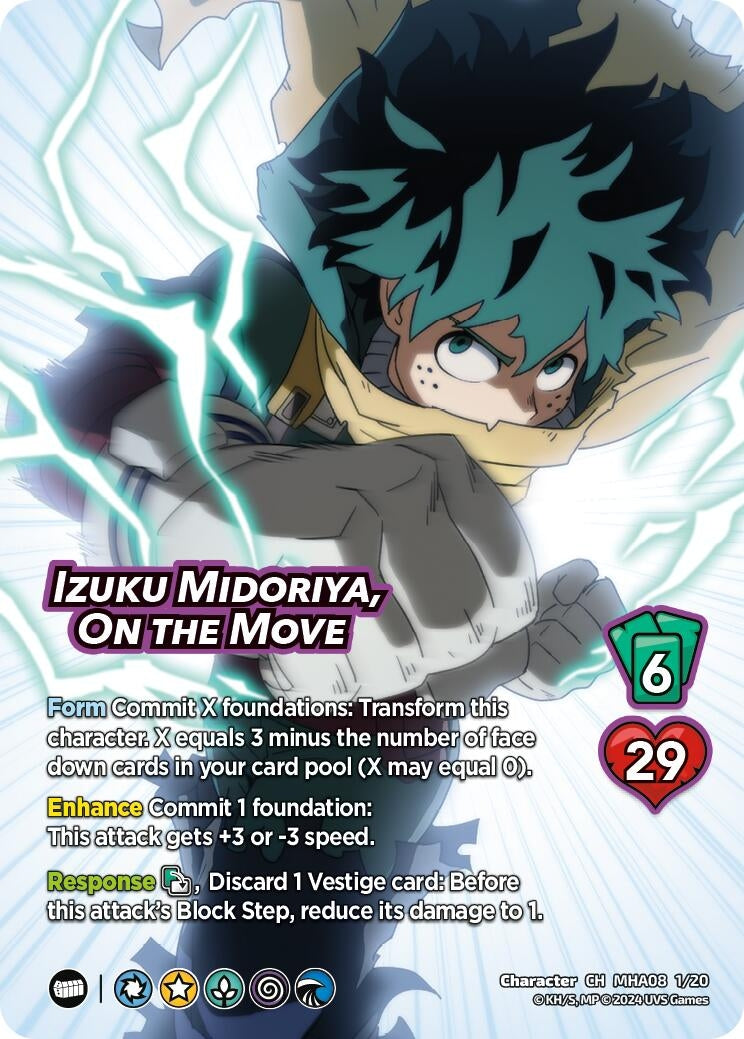 Image for Izuku Midoriya, On the Move // Izuku Midoriya, Quirks Unleashed (MHA08 1/20) (DHA) - UniVersus