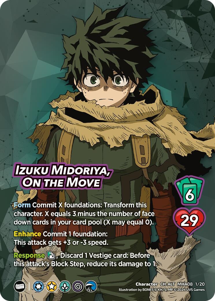 Image for Izuku Midoriya, On the Move (Alternate Art) (MHA08 1/20a) (DHA) - UniVersus