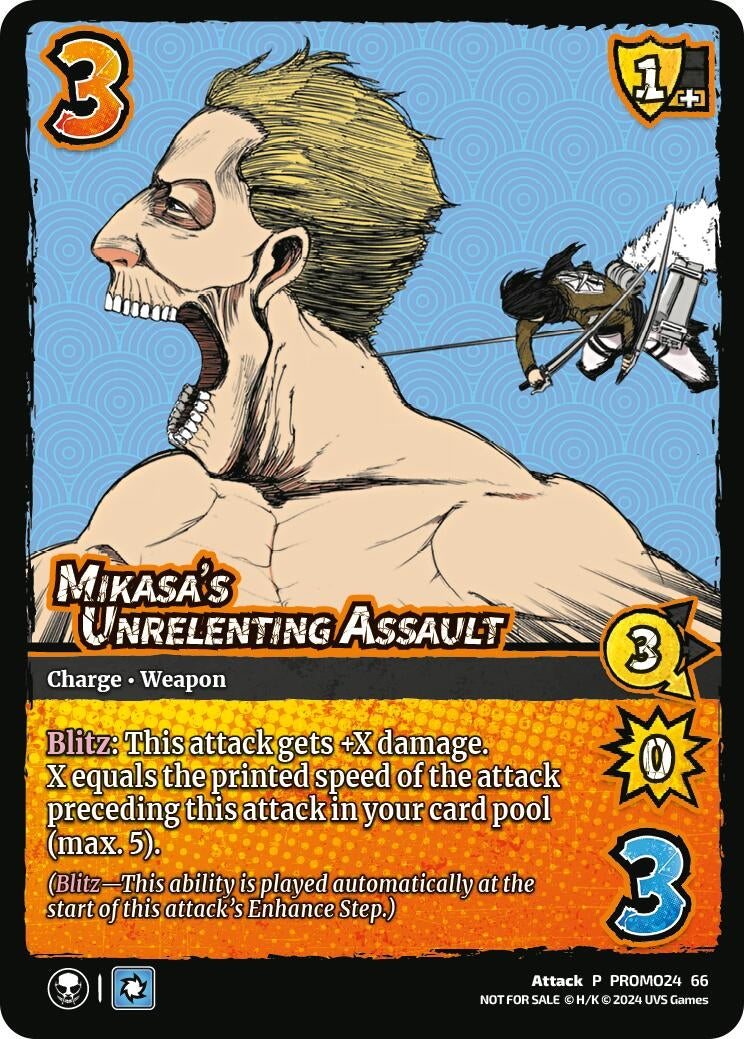 Image for Mikasa's Unrelenting Assault (PROMO47 66) (UVSP) - UniVersus