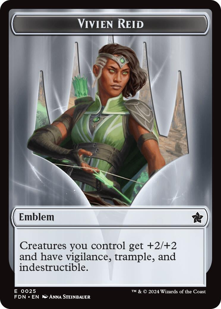 Image for Emblem - Vivien Reid // Elf Warrior Double-Sided Token