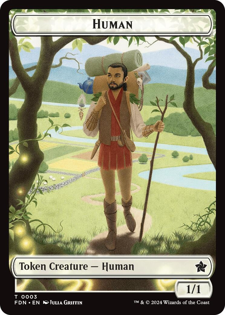 Image for Human // Knight Double-Sided Token