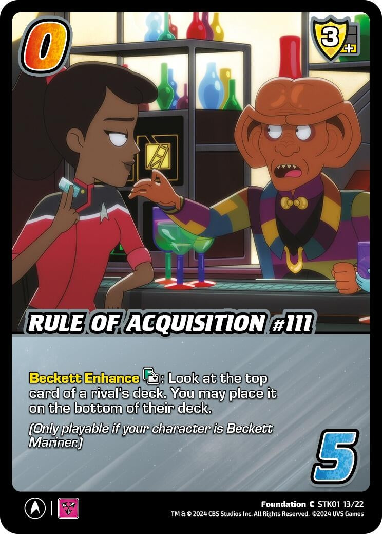 Image for Rule of Acquisition #111 (STK01 13/22)