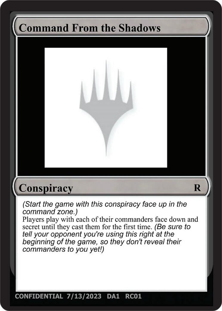 Image for Command From the Shadows - Magic: The Gathering