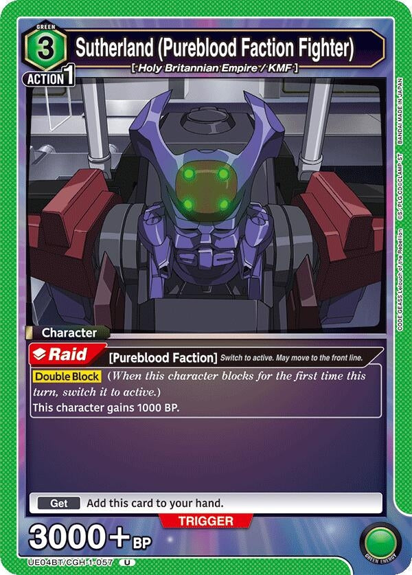 Image for Sutherland (Pureblood Faction Fighter) (UE04BT/CGH-1-057) (UE04BT)
