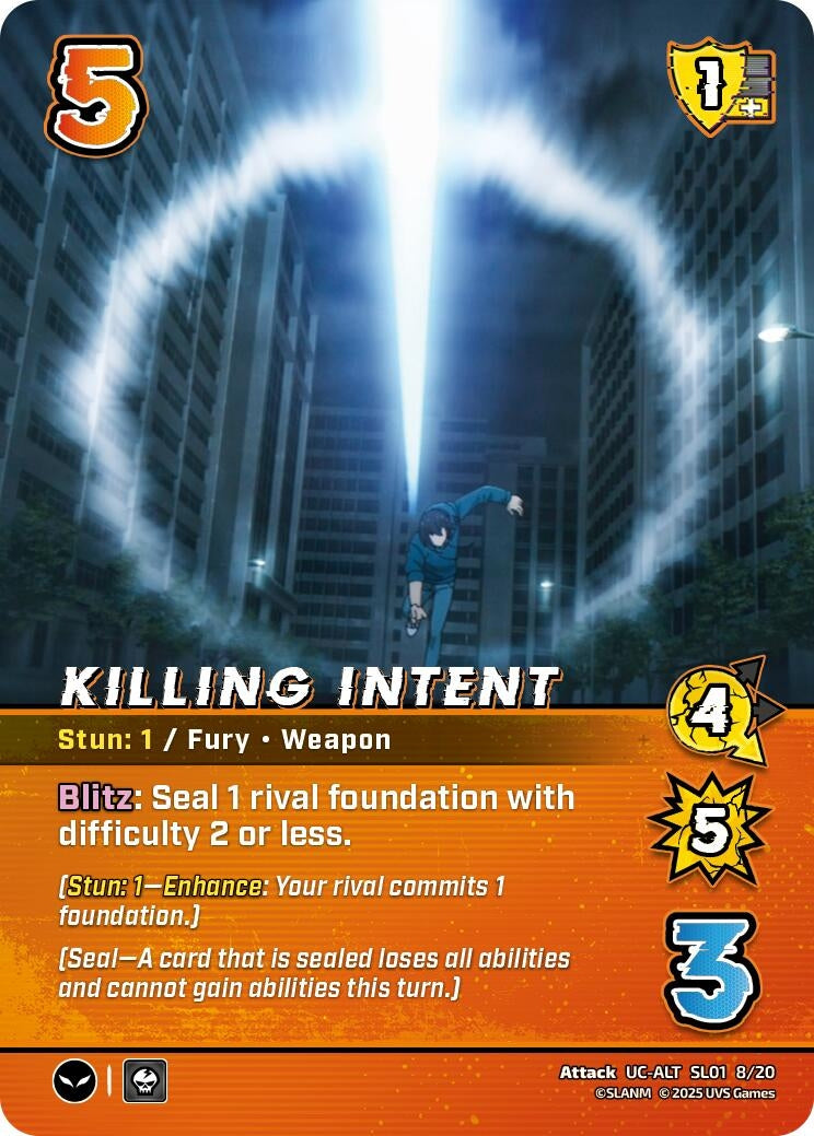 Image for Killing Intent (Alternate Art) (SL01 8/20) (SLO)