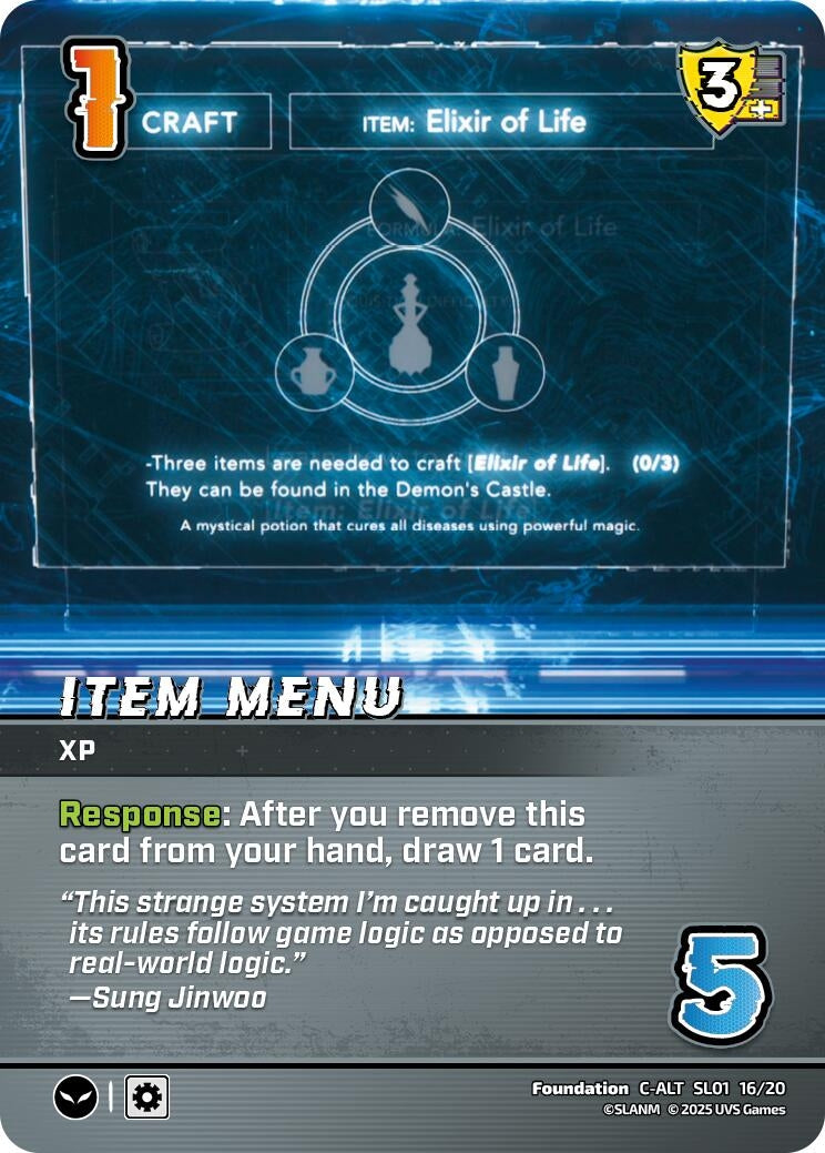 Image for Item Menu (Alternate Art) (SL01 16/20) (SLO)