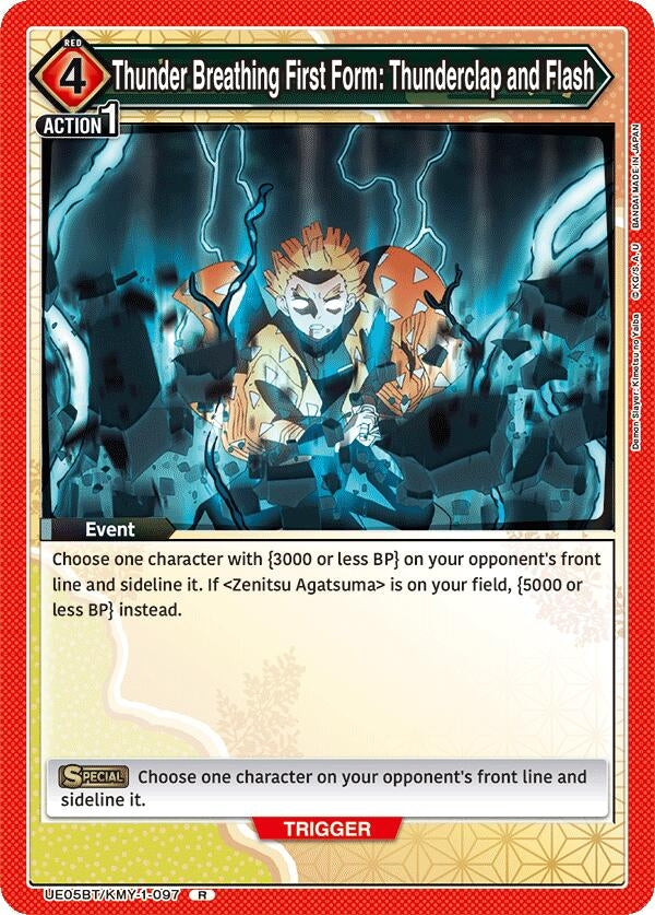 Image for Thunder Breathing First Form: Thunderclap and Flash (UE05BT/KMY-1-097) (UE05BT)