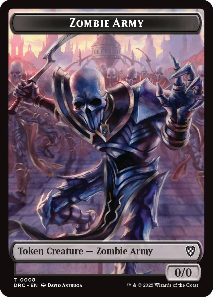 Image for Zombie Army // Zombie Warrior Double-Sided Token (8 // 9) (DRC)