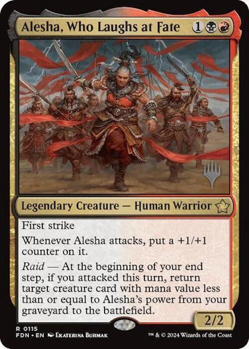 Image for Alesha, Who Laughs at Fate (115) (Promo Pack: Aetherdrift) - Magic: The Gathering