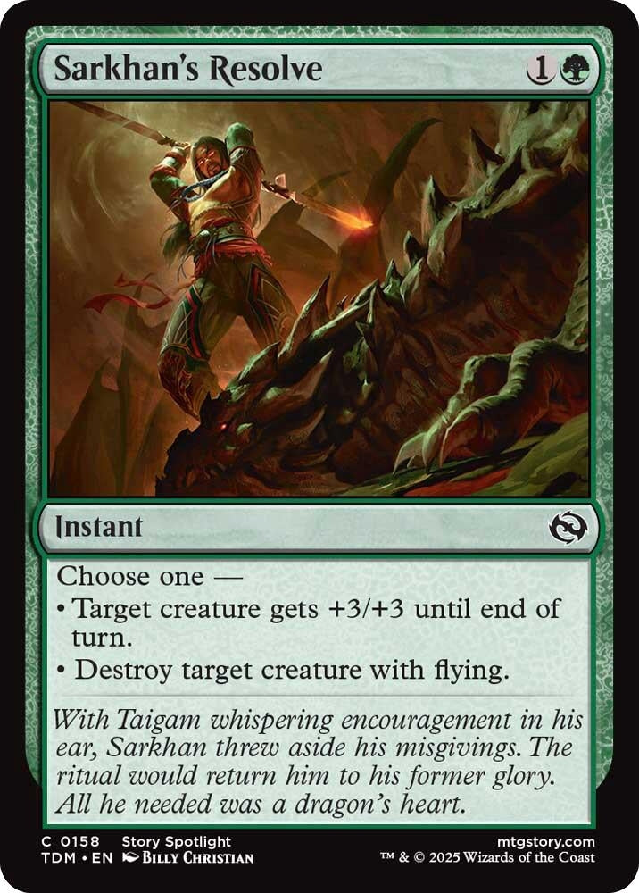 Image for Sarkhan's Resolve (158) (TDM) - Magic: The Gathering