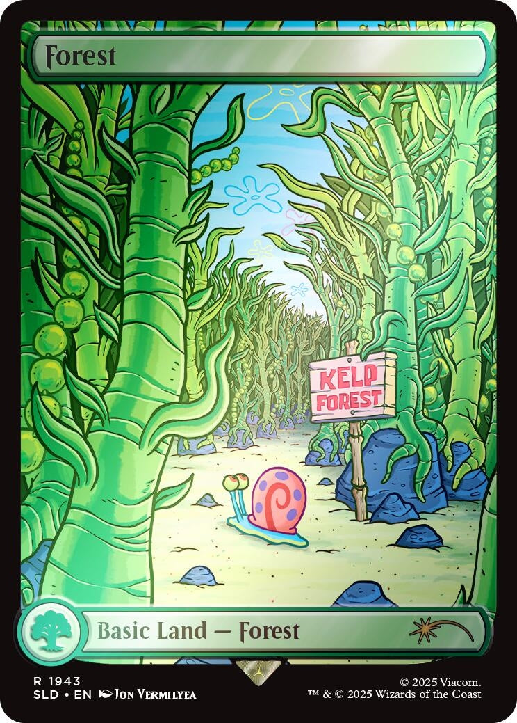 Image for Forest (1943) (Rainbow Foil) (1943) - Magic: The Gathering