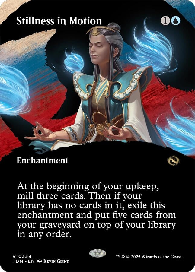 Image for Stillness in Motion (Borderless) (334) (TDM) - Magic: The Gathering