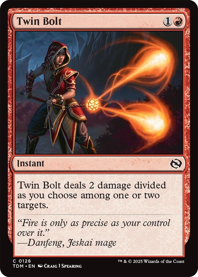 Image for Twin Bolt (128) (TDM) - Magic: The Gathering