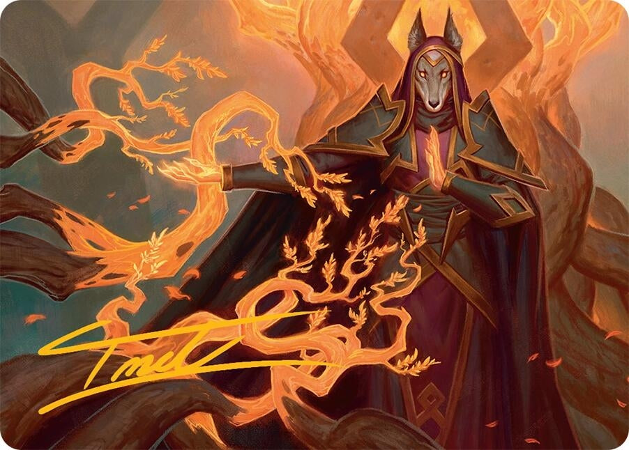 Abzan Devotee Art Card (10/54) (Gold-Stamped Signature) (10) (Art Series: Tarkir: Dragonstorm)