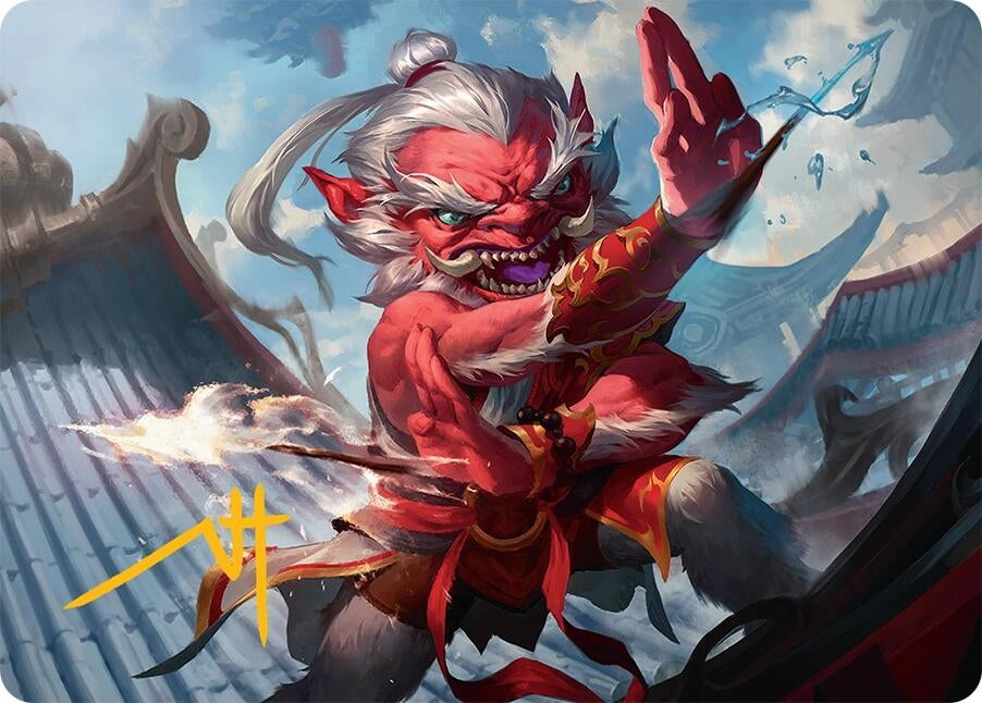 Image for Devoted Duelist Art Card (15/54) (Gold-Stamped Signature) (15) - Magic: The Gathering