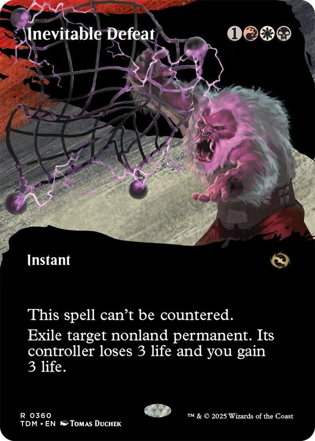 Image for Inevitable Defeat (Borderless) (360) (TDM) - Magic: The Gathering