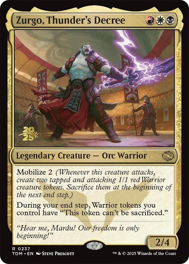 Image for Zurgo, Thunder's Decree (237) - Magic: The Gathering