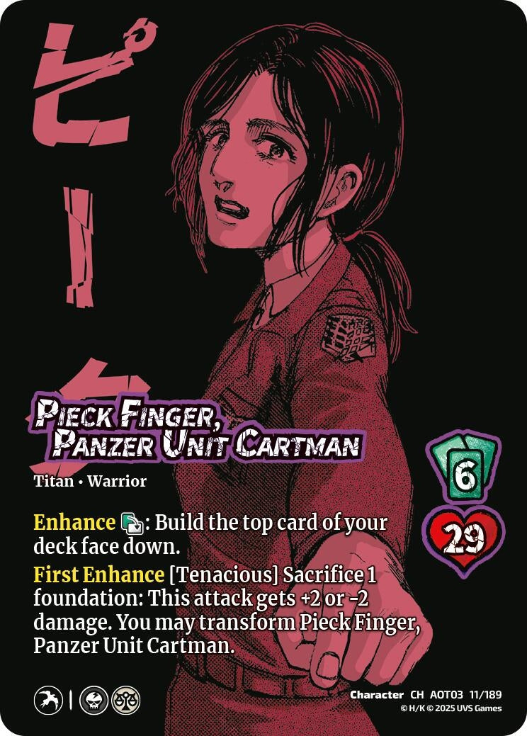 Image for Pieck Finger, Panzer Unit Cartman // Cart Titan, Finale (11/189) (AOT03) - UniVersus