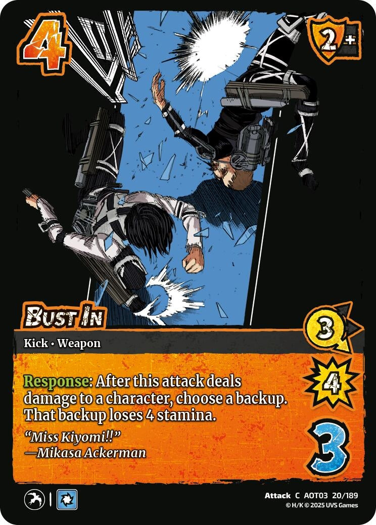 Image for Bust In (20/189) (AOT03) - UniVersus