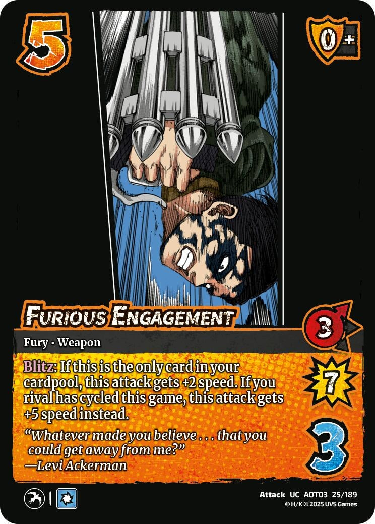 Image for Furious Engagement (25/189) (AOT03) - UniVersus