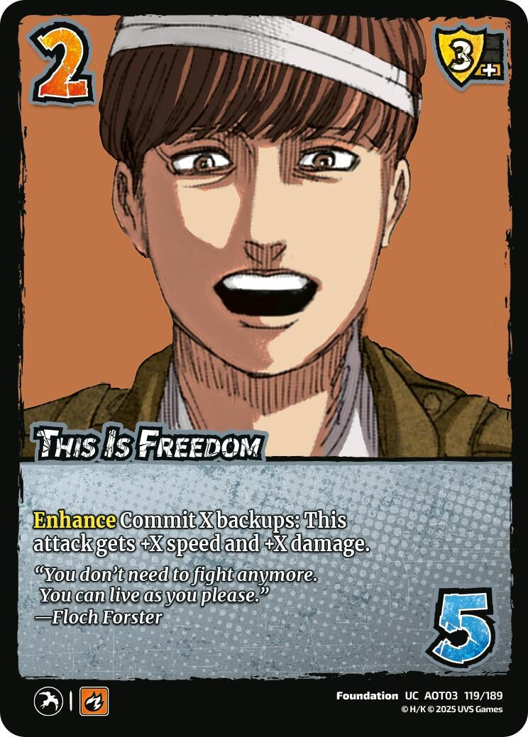 Image for This Is Freedom (119/189) (AOT03) - UniVersus