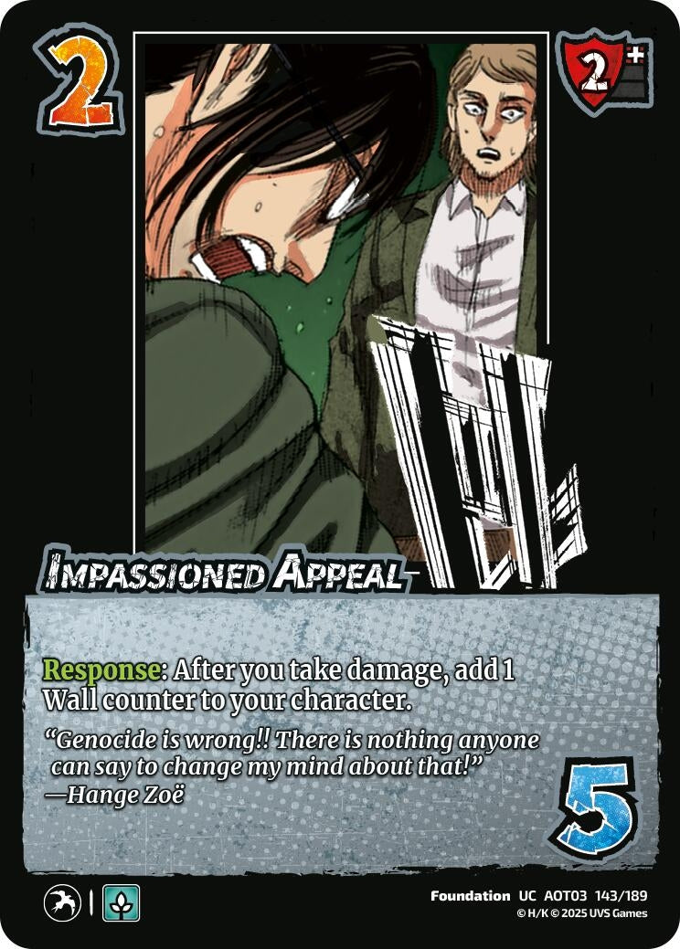 Image for Impassioned Appeal (143/189) (AOT03) - UniVersus