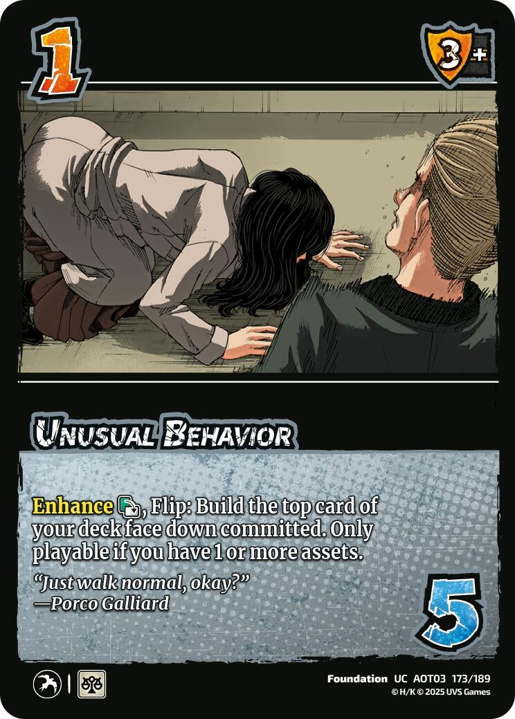 Image for Unusual Behavior (173/189) (AOT03) - UniVersus