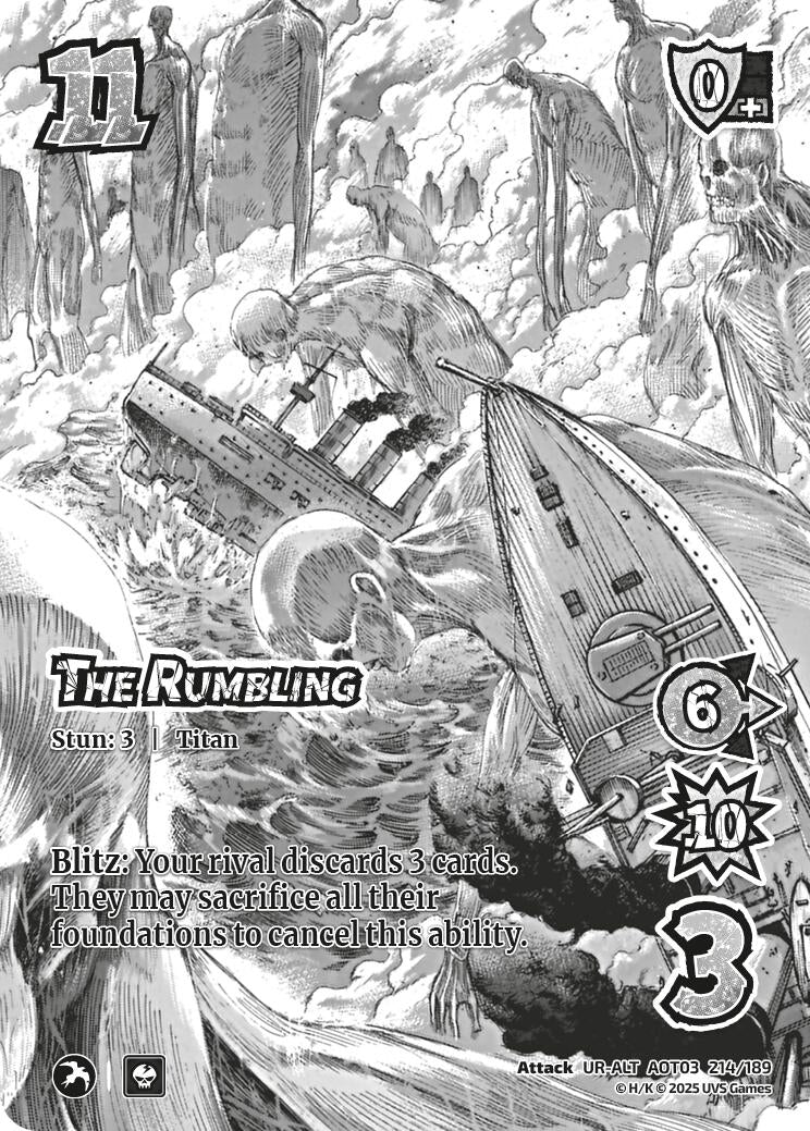Image for The Rumbling (Alternate Art) (214/189) (AOT03) - UniVersus