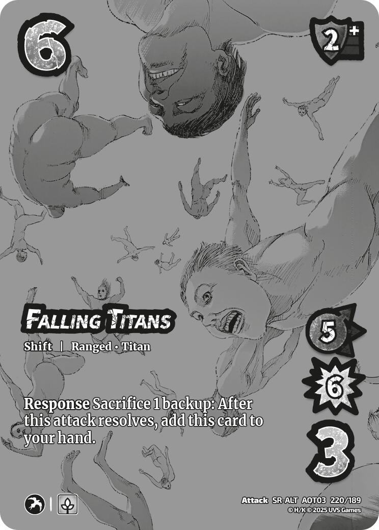 Image for Falling Titans // Zeke's Dream Becoming Real (Alternate Art) (220/189) (AOT03) - UniVersus