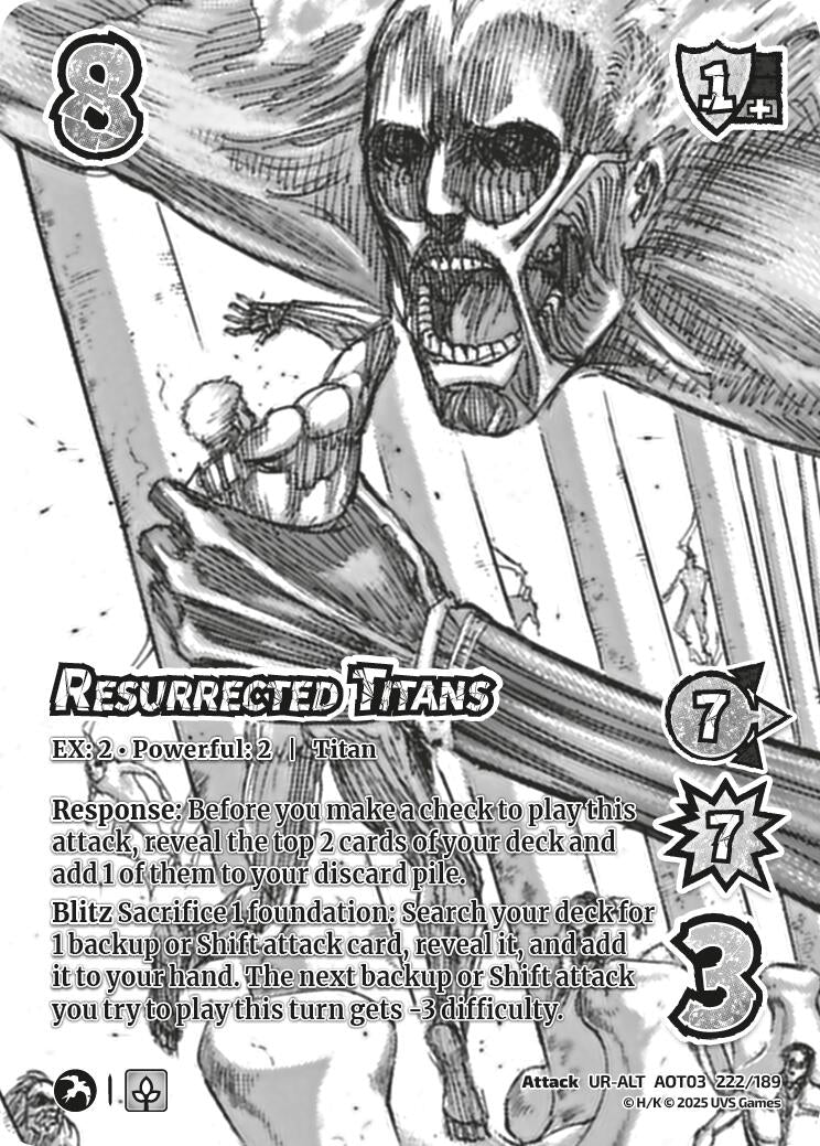 Image for Resurrected Titans (Alternate Art) (222/189) (AOT03) - UniVersus