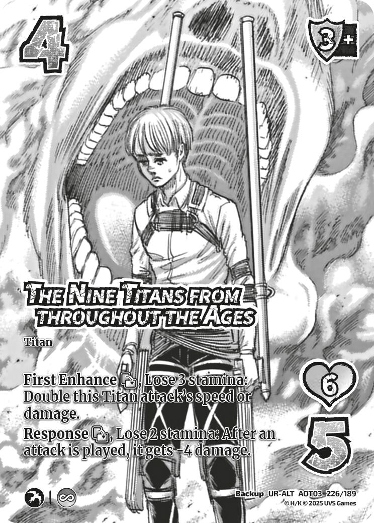 Image for The Nine Titans from throughout the Ages (Alternate Art) (226/189) (AOT03) - UniVersus