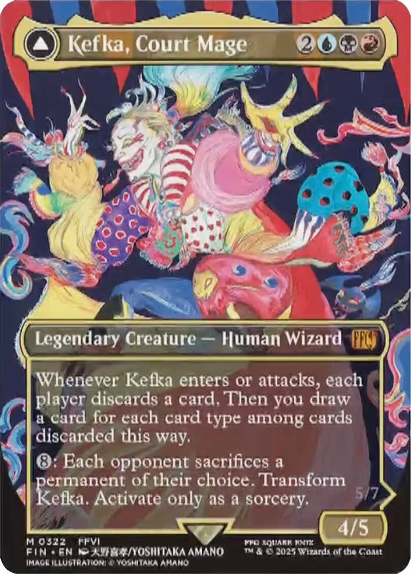 Image for Kefka, Court Mage (Borderless) (0322) (322) (FIN) - Magic: The Gathering