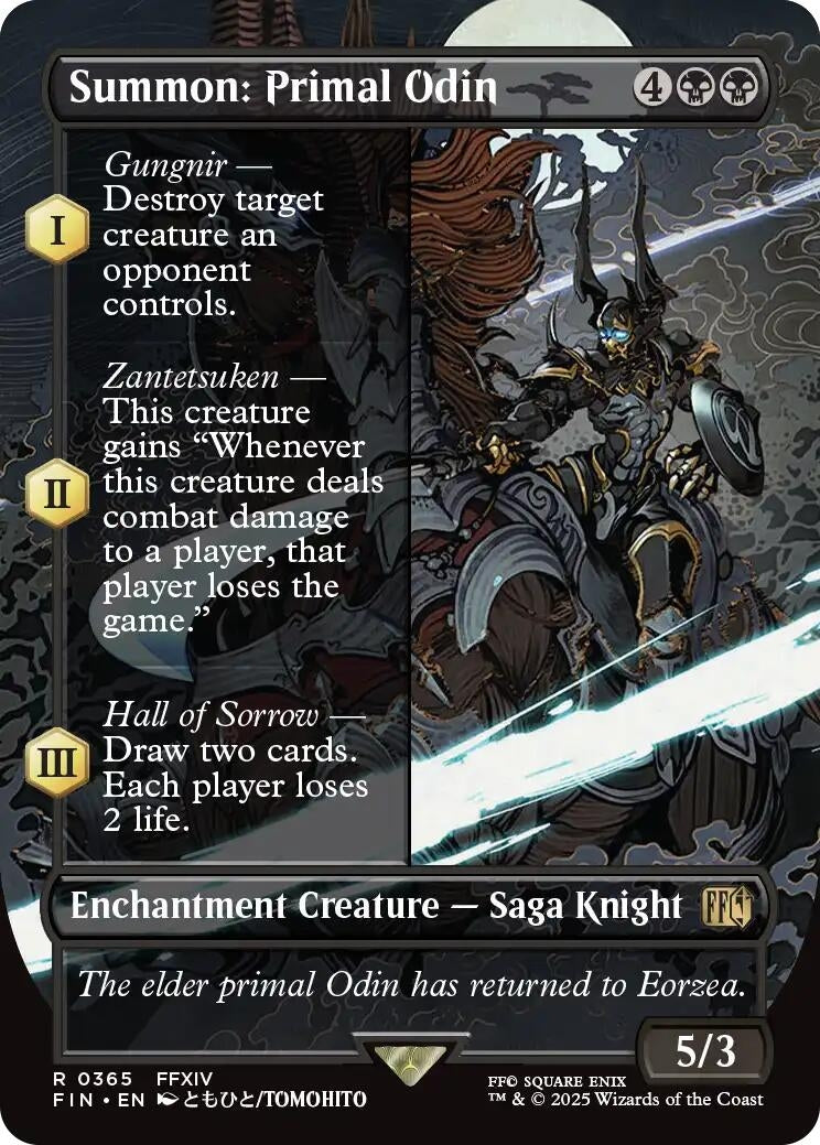 Image for Summon: Primal Odin (Borderless) (365) (FIN) - Magic: The Gathering