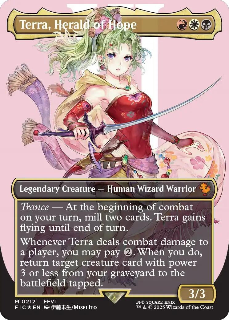 Image for Terra, Herald of Hope (Borderless) (Surge Foil) (212) (FIC) - Magic: The Gathering